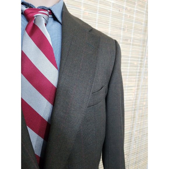 CHAPS BY RALPH LAUREN 39S MEN'S SPORT COAT GRAY PINSTRIPE 100% WOOL 527328 B387 - Picture 3 of 10